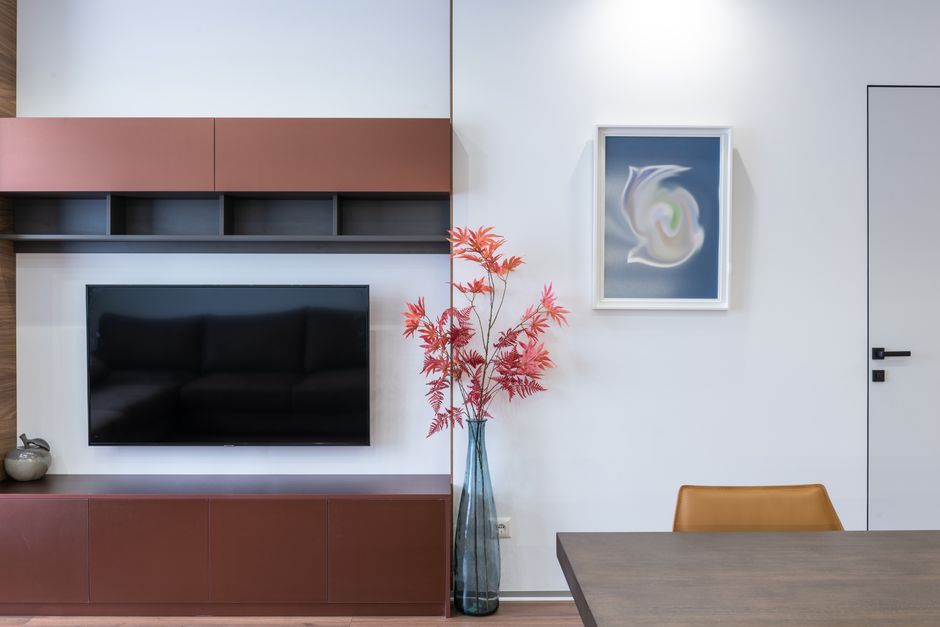 Interieurdecor met oceaanblauw en dolfijnen kunstwerk. Interieurdecor met oceaanblauw en dolfijnen kunstwerk.